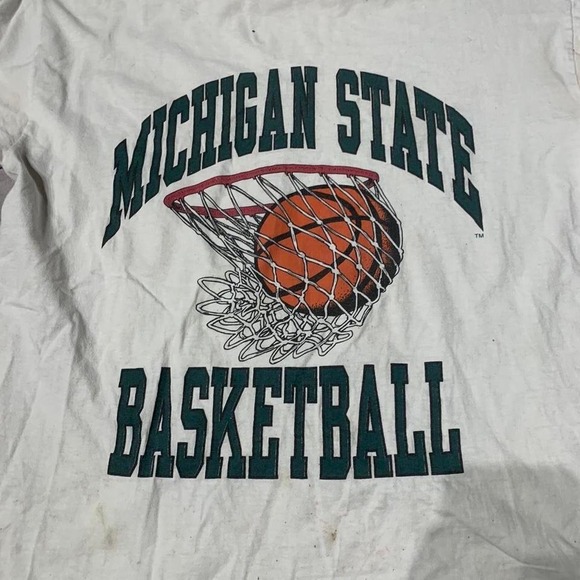 Vintage Michigan State Basketball Tee Shirt - Picture 2 of 8